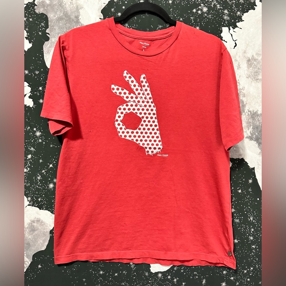 Paul Frank Polka Dot Hand Art Shirt